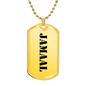 Jamaal - 18k Gold Finished Luxury Dog Tag Necklace