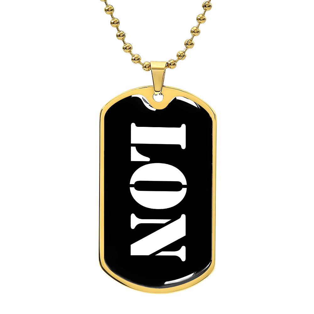 Lon v3 - 18k Gold Finished Luxury Dog Tag Necklace
