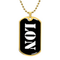 Lon v3 - 18k Gold Finished Luxury Dog Tag Necklace