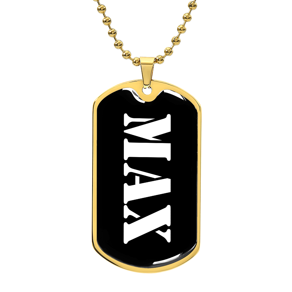 Max v3 - 18k Gold Finished Luxury Dog Tag Necklace