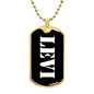 Levi v3 - 18k Gold Finished Luxury Dog Tag Necklace