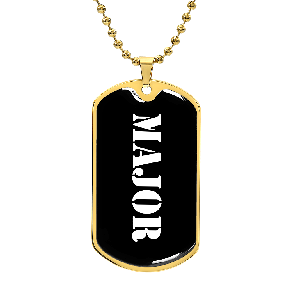 Major v3 - 18k Gold Finished Luxury Dog Tag Necklace