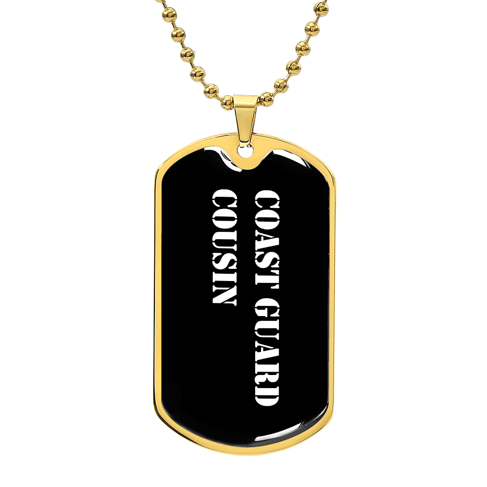 Coast Guard Cousin v3 - 18k Gold Finished Luxury Dog Tag Necklace