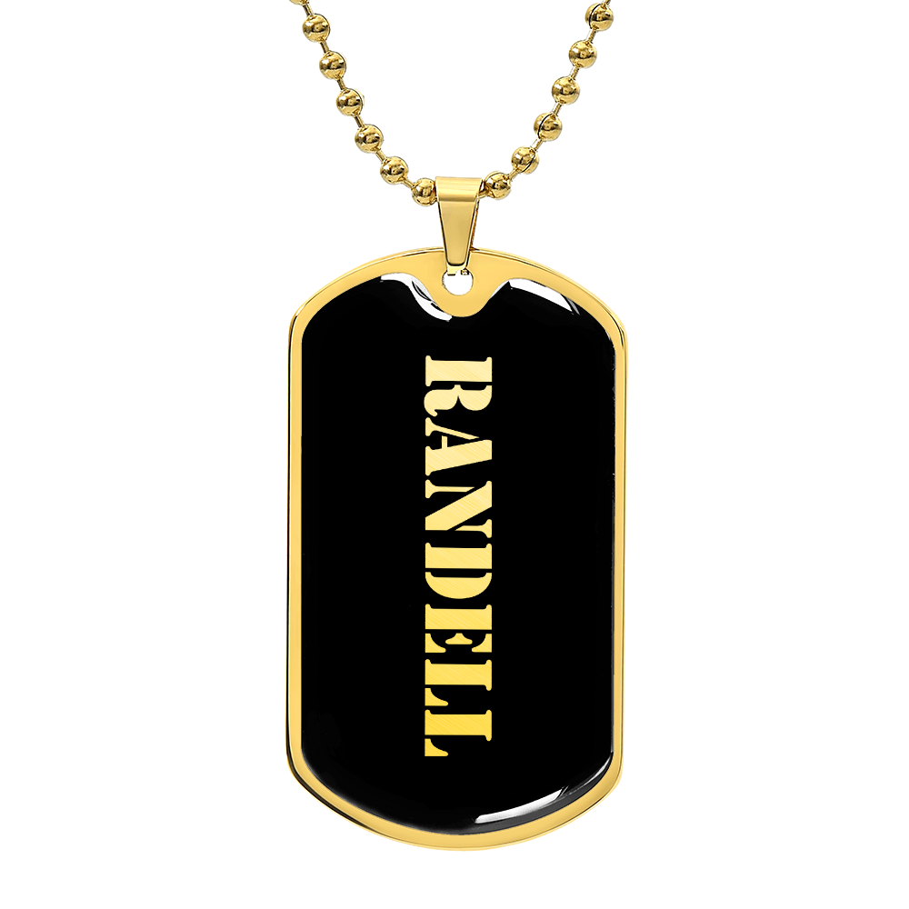 Randell v2 - 18k Gold Finished Luxury Dog Tag Necklace