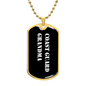 Coast Guard Grandma v3 - 18k Gold Finished Luxury Dog Tag Necklace