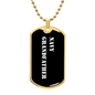 Navy Grandfather v3 - 18k Gold Finished Luxury Dog Tag Necklace