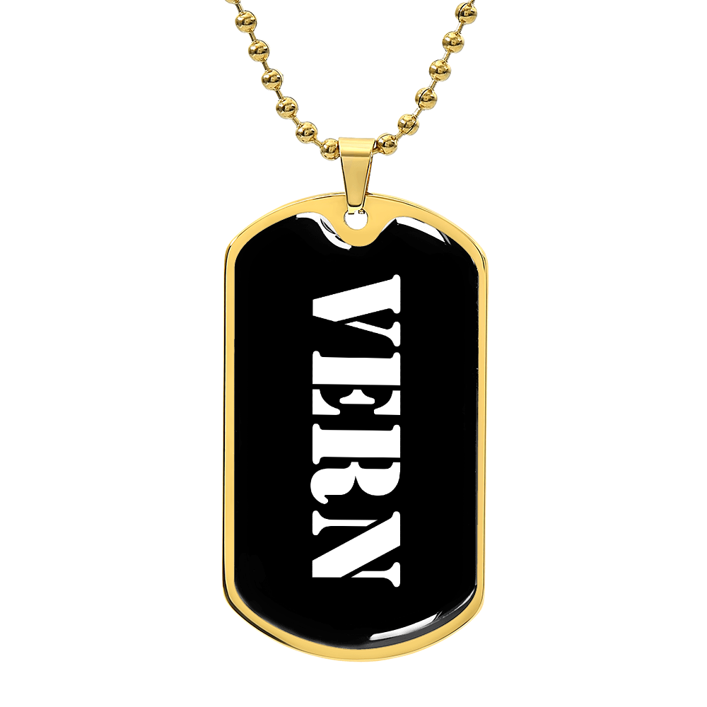 Vern v3 - 18k Gold Finished Luxury Dog Tag Necklace