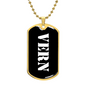 Vern v3 - 18k Gold Finished Luxury Dog Tag Necklace