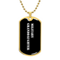 Military Granddaughter v3 - 18k Gold Finished Luxury Dog Tag Necklace