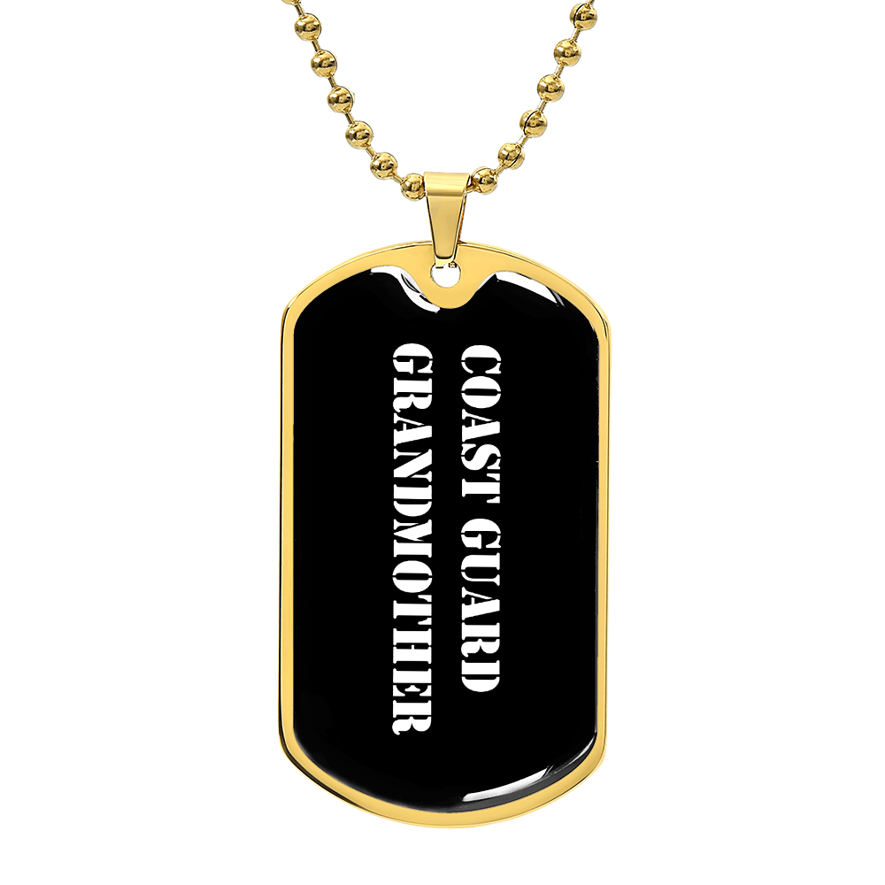 Coast Guard Grandmother v3 - 18k Gold Finished Luxury Dog Tag Necklace