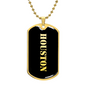 Houston v2 - 18k Gold Finished Luxury Dog Tag Necklace