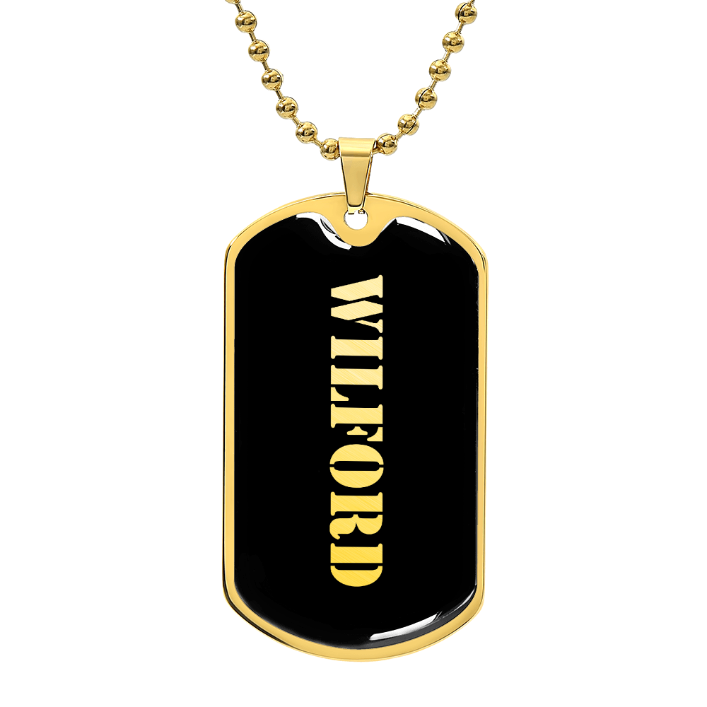 Wilford v2 - 18k Gold Finished Luxury Dog Tag Necklace