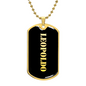 Leopoldo v2 - 18k Gold Finished Luxury Dog Tag Necklace
