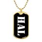 Hal v3 - 18k Gold Finished Luxury Dog Tag Necklace