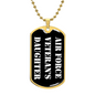 Air Force Veteran's Daughter v3 - 18k Gold Finished Luxury Dog Tag Necklace