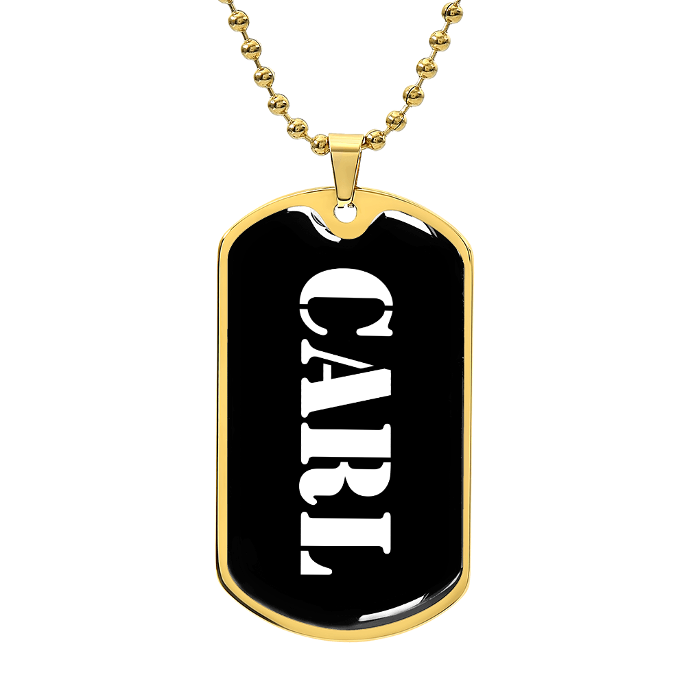 Carl v3 - 18k Gold Finished Luxury Dog Tag Necklace