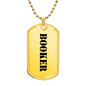 Booker - 18k Gold Finished Luxury Dog Tag Necklace
