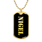 Nigel v2 - 18k Gold Finished Luxury Dog Tag Necklace