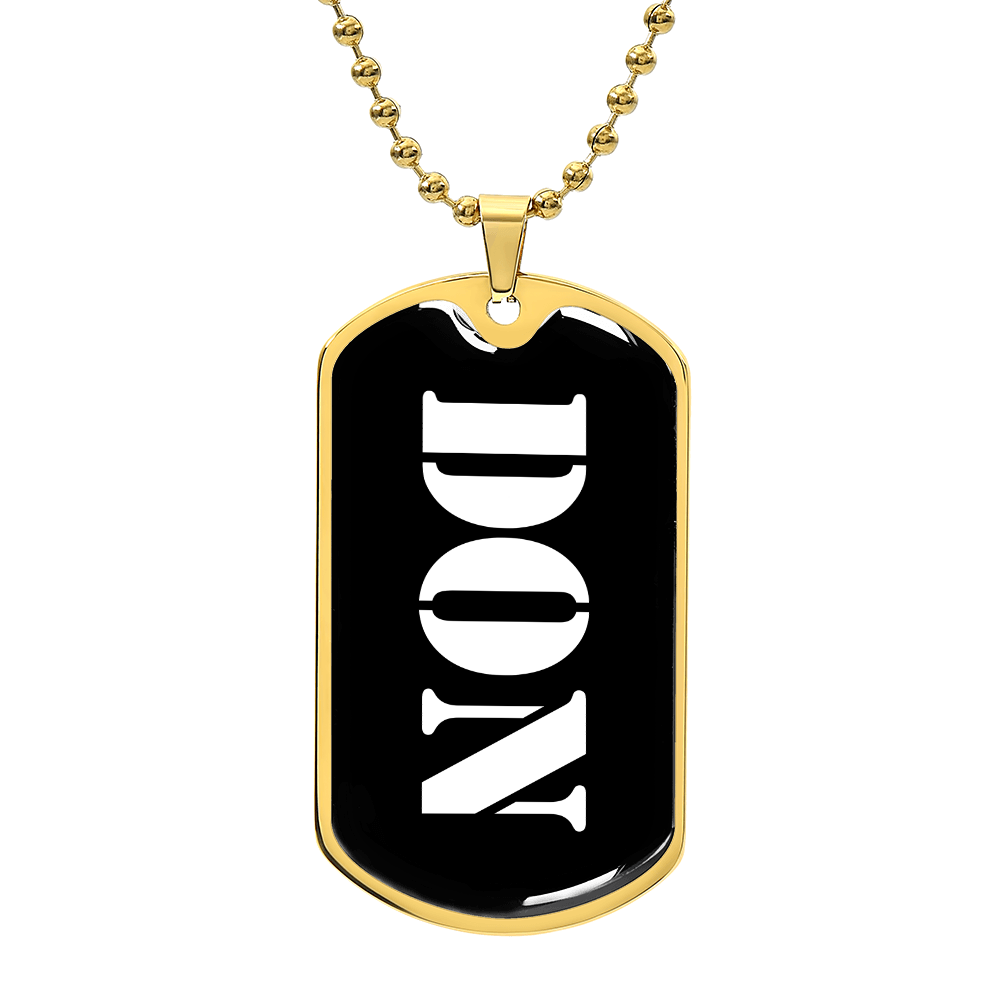 Don v3 - 18k Gold Finished Luxury Dog Tag Necklace
