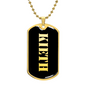 Kieth v2 - 18k Gold Finished Luxury Dog Tag Necklace