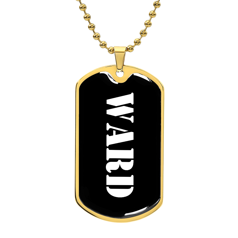 Ward v3 - 18k Gold Finished Luxury Dog Tag Necklace