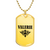 Valerie v01a - 18k Gold Finished Luxury Dog Tag Necklace