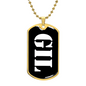 Gil v3 - 18k Gold Finished Luxury Dog Tag Necklace