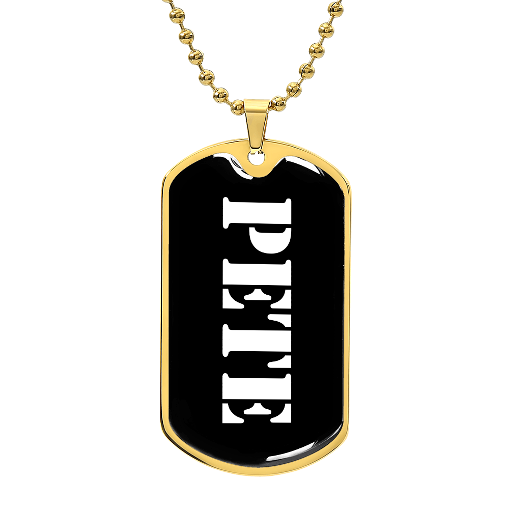 Pete v3 - 18k Gold Finished Luxury Dog Tag Necklace