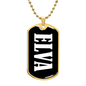 Elva v03 - 18k Gold Finished Luxury Dog Tag Necklace