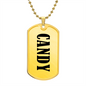 Candy v01 - 18k Gold Finished Luxury Dog Tag Necklace
