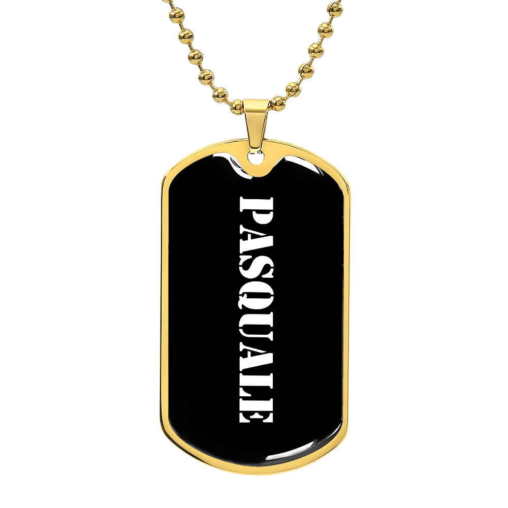 Pasquale v3 - 18k Gold Finished Luxury Dog Tag Necklace