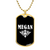 Megan v03a - 18k Gold Finished Luxury Dog Tag Necklace