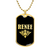 Renee v02a - 18k Gold Finished Luxury Dog Tag Necklace