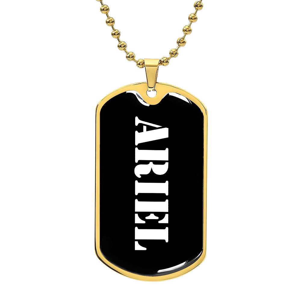 Ariel v3 - 18k Gold Finished Luxury Dog Tag Necklace