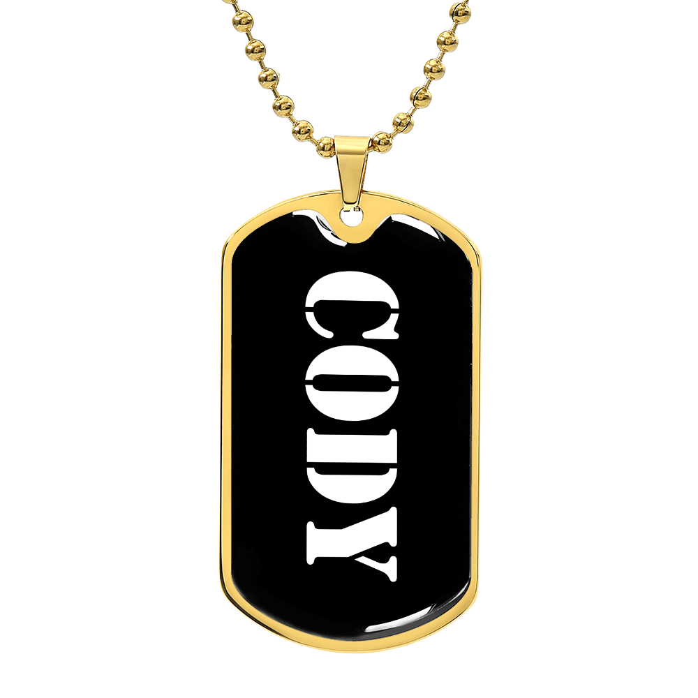 Cody v3 - 18k Gold Finished Luxury Dog Tag Necklace