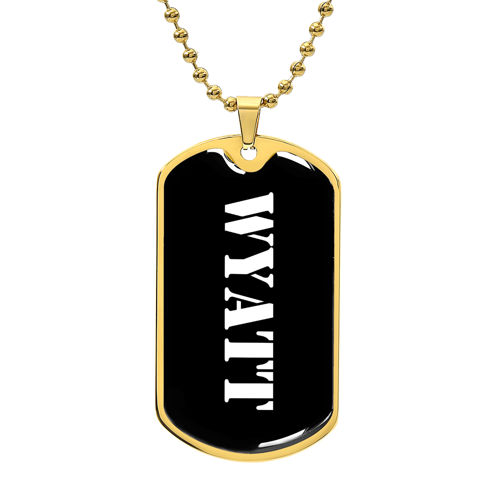 Wyatt v3 - 18k Gold Finished Luxury Dog Tag Necklace