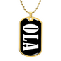 Ola v03 - 18k Gold Finished Luxury Dog Tag Necklace