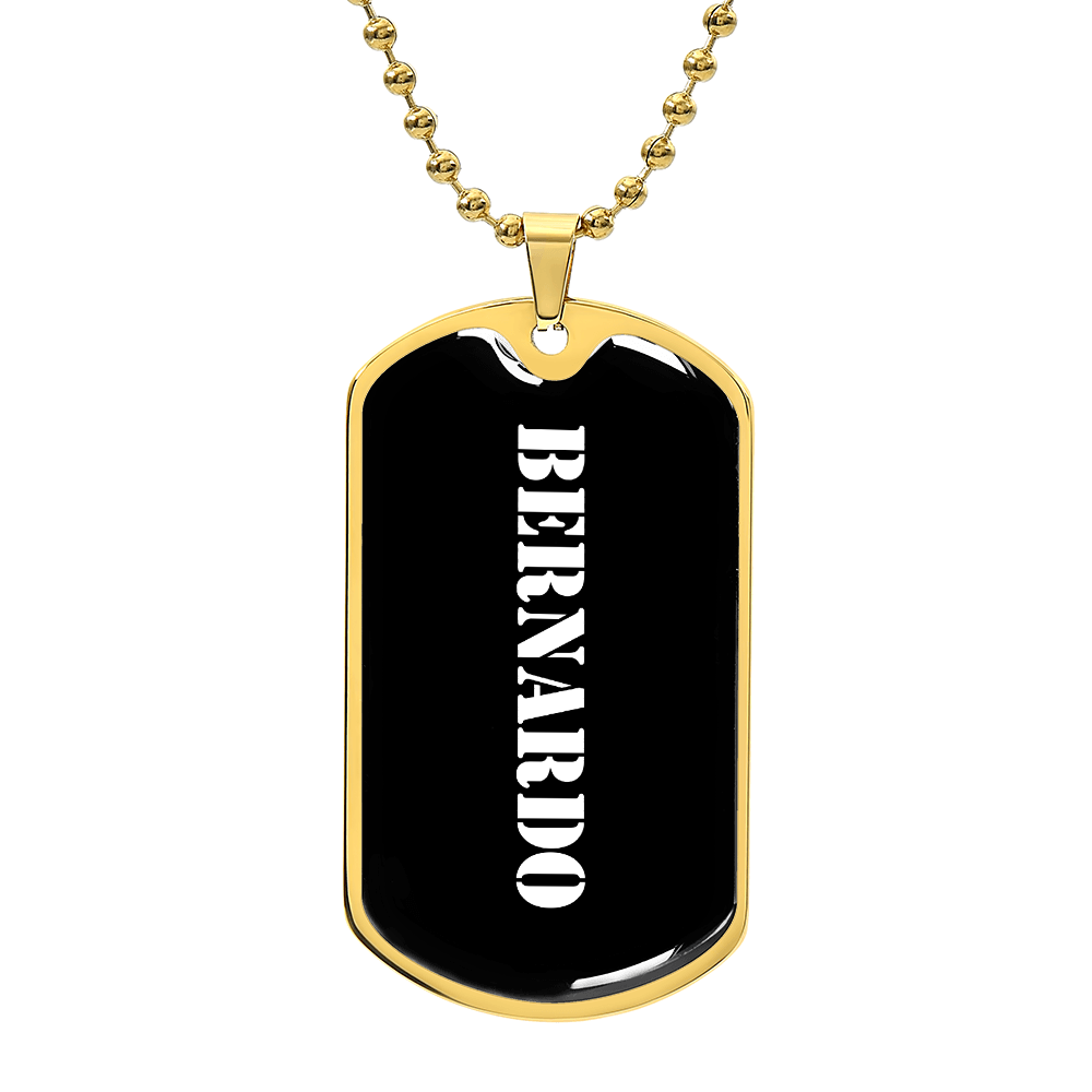 Bernardo v3 - 18k Gold Finished Luxury Dog Tag Necklace