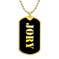 Jory v2 - 18k Gold Finished Luxury Dog Tag Necklace