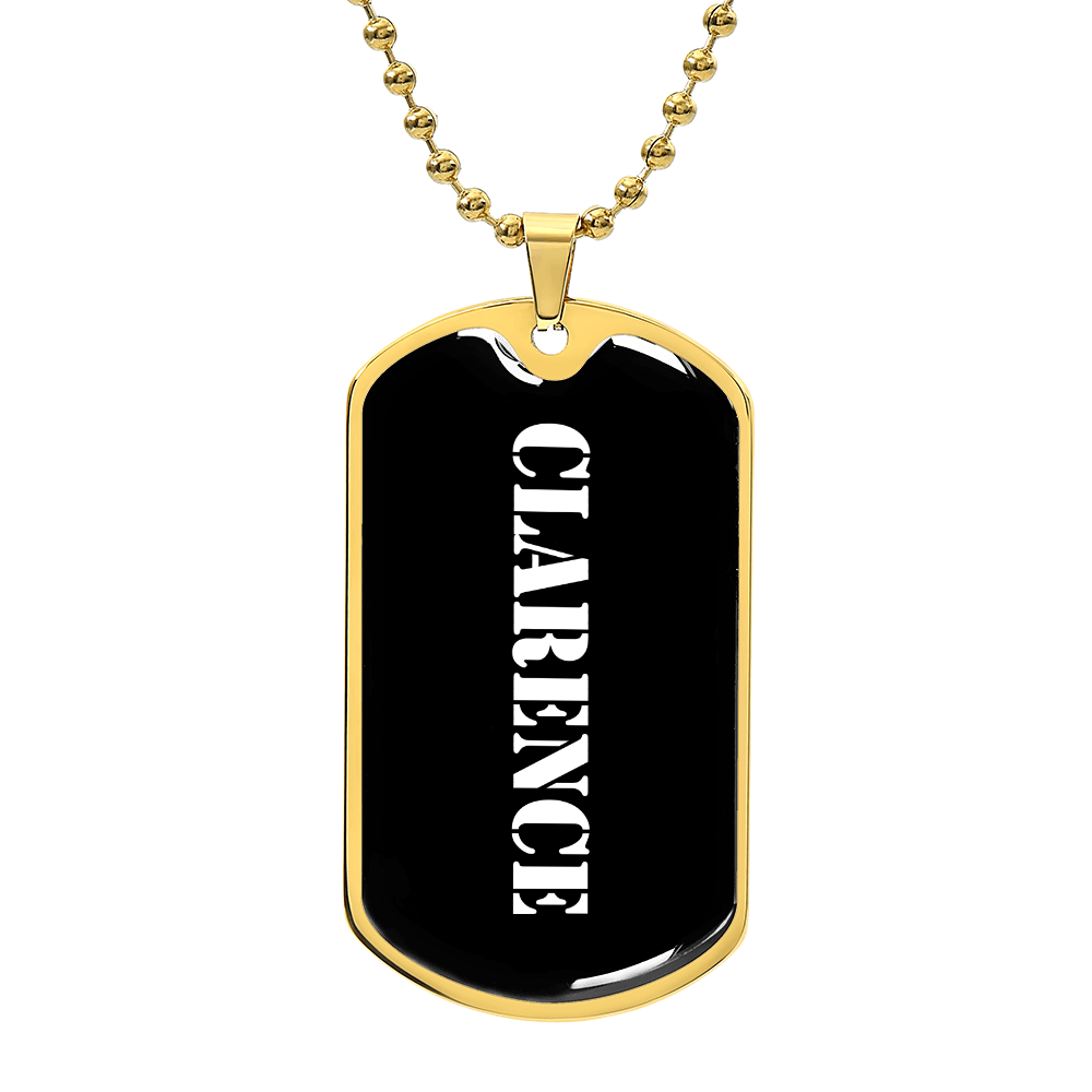 Clarence v3 - 18k Gold Finished Luxury Dog Tag Necklace