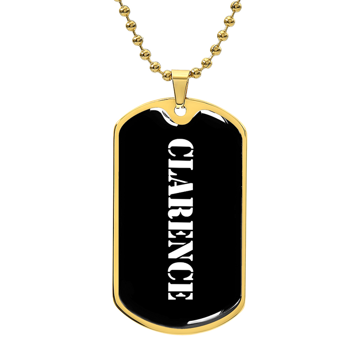 Clarence v3 18k Gold Finished Luxury Dog Tag Necklace Unique