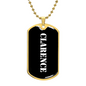 Clarence v3 - 18k Gold Finished Luxury Dog Tag Necklace