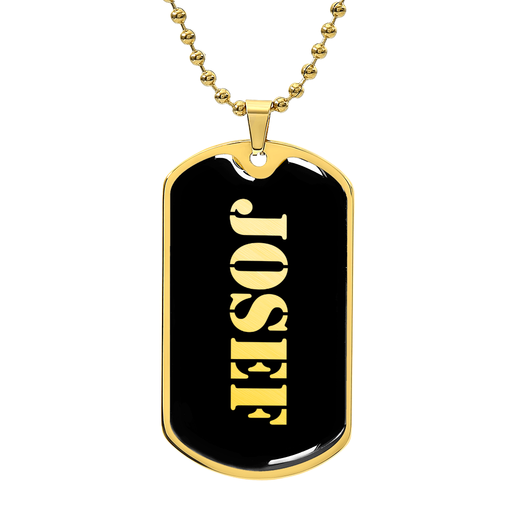 Josef v2 - 18k Gold Finished Luxury Dog Tag Necklace