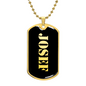 Josef v2 - 18k Gold Finished Luxury Dog Tag Necklace