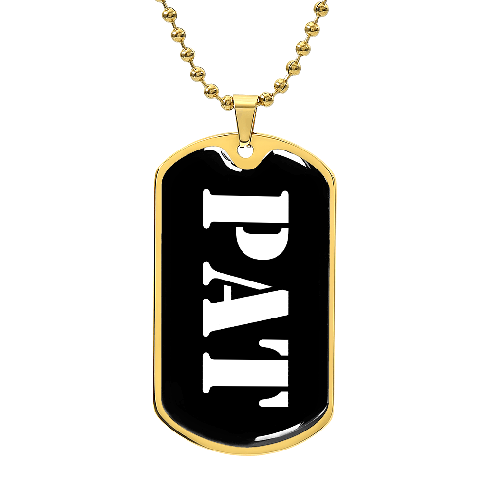 Pat v3 - 18k Gold Finished Luxury Dog Tag Necklace