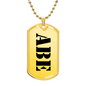 Abe - 18k Gold Finished Luxury Dog Tag Necklace
