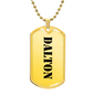 Dalton - 18k Gold Finished Luxury Dog Tag Necklace