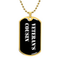 Veteran's Cousin v3 - 18k Gold Finished Luxury Dog Tag Necklace