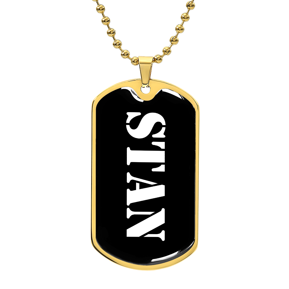 Stan v3 - 18k Gold Finished Luxury Dog Tag Necklace