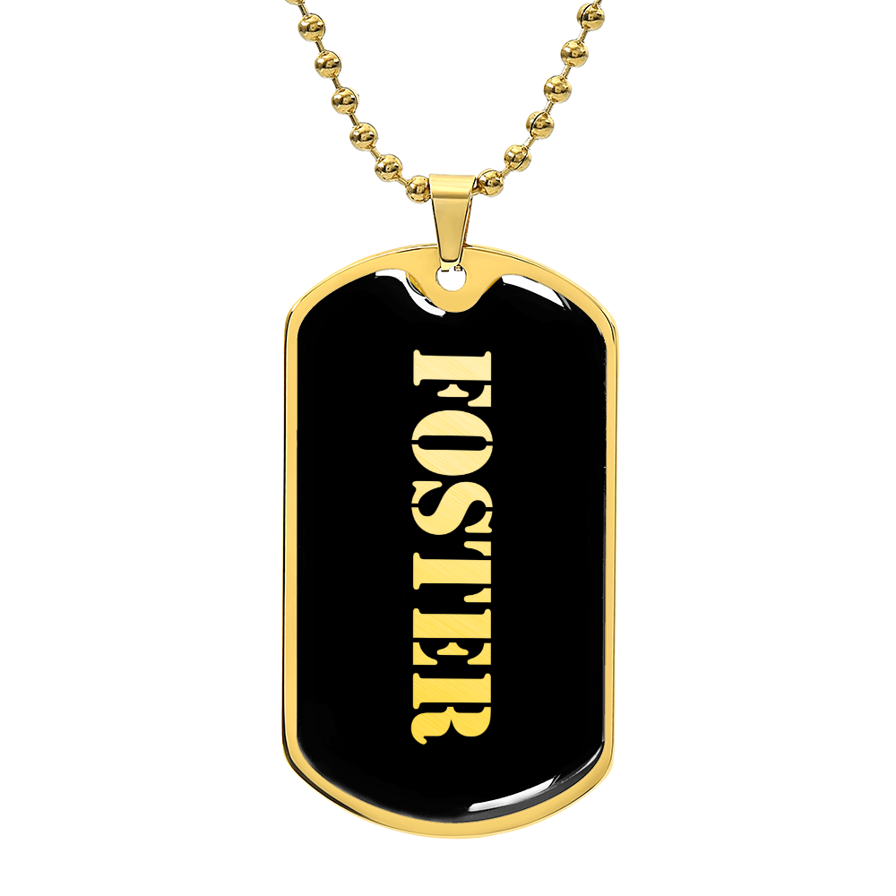 Foster v2 - 18k Gold Finished Luxury Dog Tag Necklace